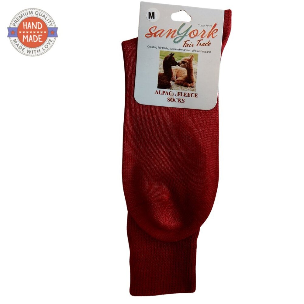ALPACA Unisex Soft Socks Antimicrobial Temp Adjusting Partially Handmade NWT